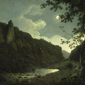 Peinture intitulée "Dovedale au clair d…" par Joseph Wright Of Derby, Œuvre d'art originale, Huile