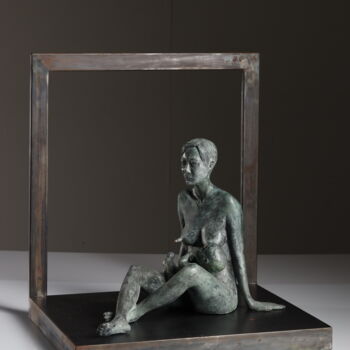 Sculpture titled "Masculine" by Meryem Doğan, Original Artwork, Bronze
