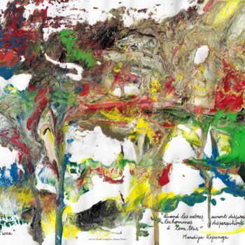 Peinture intitulée "Fâcheux fouillis fé…" par Sarah Leseigneur, Œuvre d'art originale, Gouache
