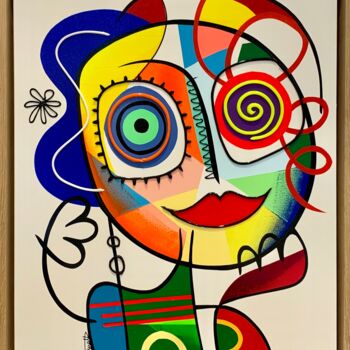Painting titled "What’s Up" by Muriel Matt, Original Artwork, Acrylic