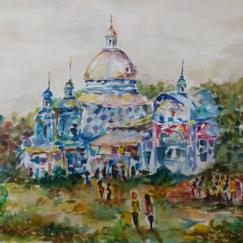 Painting titled "Осень" by Ivan Okonenko, Original Artwork, Watercolor
