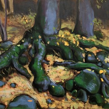 Ζωγραφική με τίτλο "''In the woods''" από Raffi Ghazaryan, Αυθεντικά έργα τέχνης, Ακρυλικό