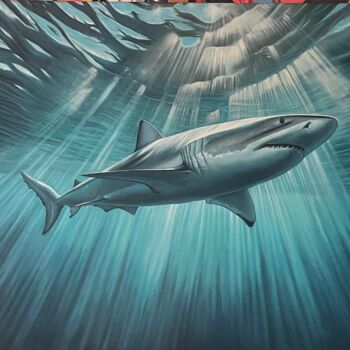 Painting titled "Silent Depths" by Adam Laabs, Original Artwork, Oil Mounted on Wood Stretcher frame
