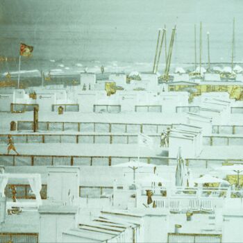 Digital Arts με τίτλο "ZOUTE STRAND KNOKKE" από Philippe Ceulemans, Αυθεντικά έργα τέχνης, Ψηφιακή ζωγραφική Τοποθετήθηκε στ…