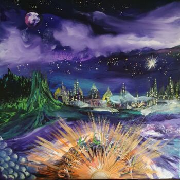 Painting titled "Awakening" by Barbara Fuhrmann, Original Artwork, Acrylic