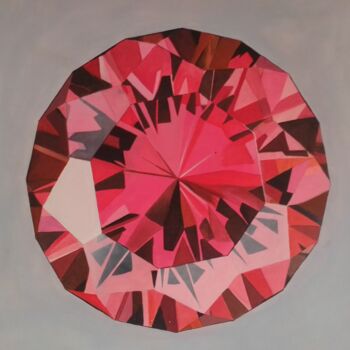 Peinture intitulée "Pink diamond" par Moin Uddin, Œuvre d'art originale, Acrylique