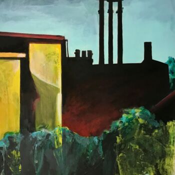 Malerei mit dem Titel "Unterwegs 1" von Michael Rehr-Hoffmann, Original-Kunstwerk, Acryl