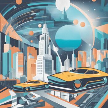 Drawing titled "new york city art o…" by Eduardo Vidal, Original Artwork, AI generated image