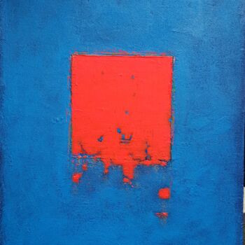Malerei mit dem Titel "Red cascade" von Claire Mcinnerny, Original-Kunstwerk, Acryl Auf Keilrahmen aus Holz montiert