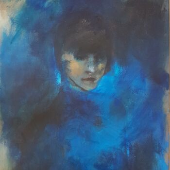 Malarstwo zatytułowany „The widow” autorstwa Claire Mcinnerny, Oryginalna praca, Akryl Zamontowany na Drewniana rama noszy