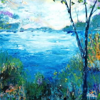 绘画 标题为“GRACEFUL FOREST LAKE” 由Galina Zimmatore, 原创艺术品, 油