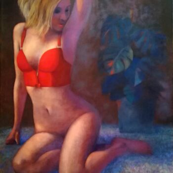 Peinture intitulée "Pretty shell" par Ljubov Ananina, Œuvre d'art originale, Huile Monté sur Châssis en bois