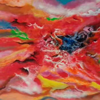 Peinture intitulée "Turmoil" par Moin Uddin, Œuvre d'art originale, Acrylique