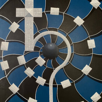 Painting titled "Harmony of Saturn" by Anton Vishnevsky (A. Vish), Original Artwork, Oil Mounted on Wood Panel