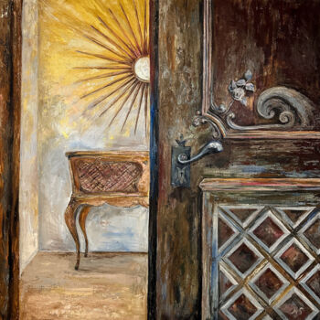 Peinture intitulée "Door. Oil Painting" par Maryna Shefer, Œuvre d'art originale, Huile