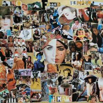 Collages intitulée "Dona" par Pascale Rodriguez, Œuvre d'art originale, Acrylique