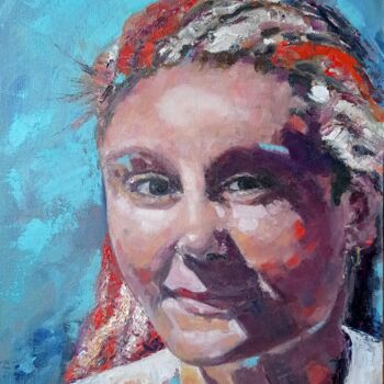 Ζωγραφική με τίτλο "Girl with dreadlocks" από Tatiana Fox'Tena, Αυθεντικά έργα τέχνης, Λάδι