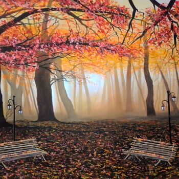 Pittura intitolato "Chairs of dream" da Moin Uddin, Opera d'arte originale, Acrilico