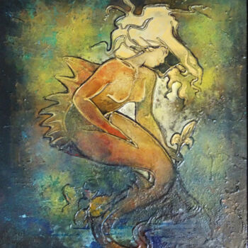 "LYSCENSUELLE" başlıklı Tablo Claude Géan tarafından, Orijinal sanat, Petrol Ahşap Sedye çerçevesi üzerine monte edilmiş