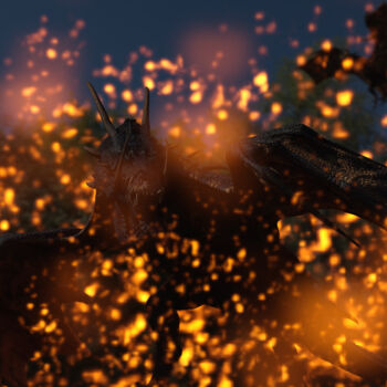 Artes digitais intitulada "Embers" por Evargas, Obras de arte originais, Modelagem 3D