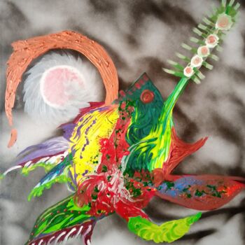 Pittura intitolato "Abstraction Imagina…" da Eli Tin Art, Opera d'arte originale, Acrilico