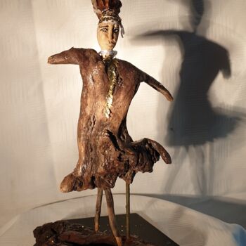 Sculpture titled "Andalouse" by Charly Carpentier, Original Artwork, Wood
