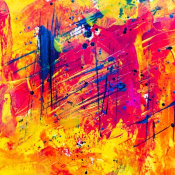 Peinture intitulée "Colorful Liquid" par Moshe Trees, Œuvre d'art originale, Acrylique