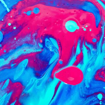 Peinture intitulée "Pink and Blue" par Moshe Trees, Œuvre d'art originale, Acrylique