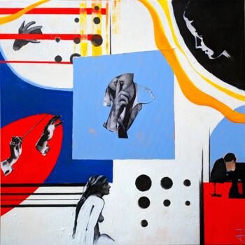 "listen'24" başlıklı Tablo Alexandra Astapova tarafından, Orijinal sanat, Karakalem Ahşap Sedye çerçevesi üzerine monte edil…