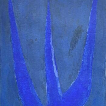 「Cobalt blue acrylic…」というタイトルの絵画 Tina Shenkによって, オリジナルのアートワーク, アクリル