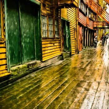 Arte digital titulada ""BRYGGEN - BERGEN -…" por Morten Klementsen, Obra de arte original, Pintura Digital