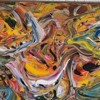 Painting titled "Entrelas" by Co Bo, Original Artwork, Acrylic