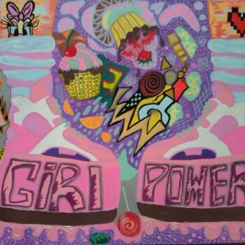 Pittura intitolato "Baby Spice part 2" da Eli Tin Art, Opera d'arte originale, Acrilico