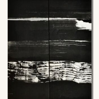 Desenho intitulada "Horizon diptyque n°1" por Maryam Shams, Obras de arte originais, Colagens