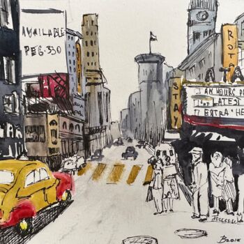 Pintura titulada "NYC" por Valeriia Prasol, Obra de arte original, Acuarela