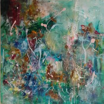 Painting titled "Paper Mills, Rathfa…" by Jan O'Sullivan, Original Artwork, Acrylic Mounted on Wood Stretcher frame