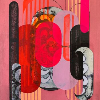 Peinture intitulée "Girls" par Christelle Riffet (Céhère), Œuvre d'art originale, Acrylique Monté sur Carton