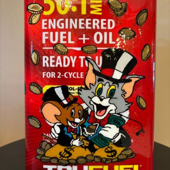 Schilderij getiteld "Tom and Jerry Metal…" door Genedieve, Origineel Kunstwerk, Acryl
