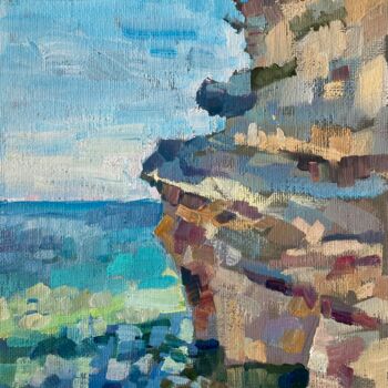 Pintura titulada "White Rock" por July Kinart, Obra de arte original, Oleo