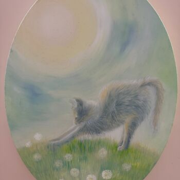 Peinture intitulée "Yoga" par Svetlana Leont Eva, Œuvre d'art originale, Huile