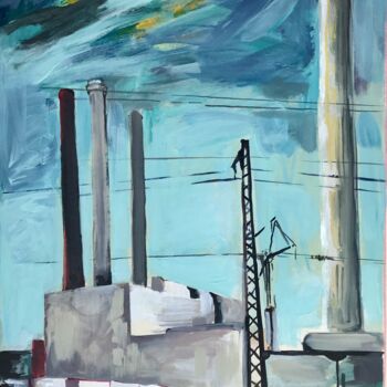 Malerei mit dem Titel "Unterwegs 2" von Michael Rehr-Hoffmann, Original-Kunstwerk, Acryl