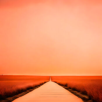 Digitale Kunst getiteld "Peach Fuzz No.7" door Ninn, Origineel Kunstwerk, AI gegenereerde afbeelding