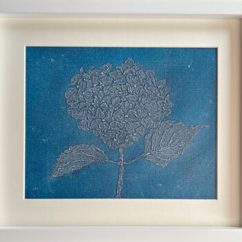 Pittura intitolato "Hortensia Blue Orig…" da Iryna Antoniuk (IRENA TONE), Opera d'arte originale, Acrilico
