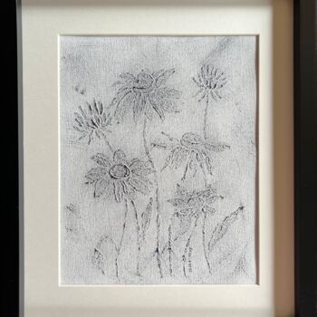 Pintura intitulada "Rudbeckia Black and…" por Iryna Antoniuk (IRENA TONE), Obras de arte originais, Acrílico