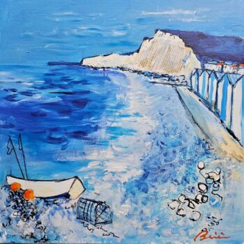 Peinture intitulée "Yport" par Patrick Briere, Œuvre d'art originale, Acrylique Monté sur Châssis en bois