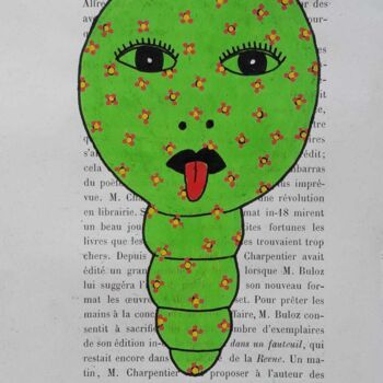 Painting titled "Tête d'ampoule 3" by Richard Pommier, Original Artwork, Acrylic