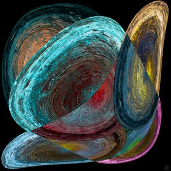 Digital Arts titled "JUST CIRCLES NR3" by Philippe Ceulemans, Original Artwork, Digital Painting