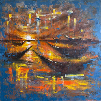 Pintura intitulada "Contemplation" por Uliana Titova, Obras de arte originais, Óleo