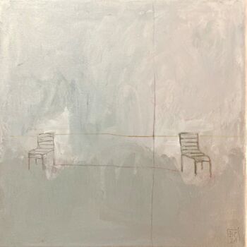 Peinture intitulée "Introspection 5" par Benedicte Caillat, Œuvre d'art originale, Acrylique Monté sur Châssis en bois