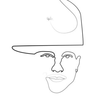 Εκτυπώσεις & Χαρακτικά με τίτλο "portrait Pharrell W…" από Quibe, Αυθεντικά έργα τέχνης, Χρωστικές ουσίες